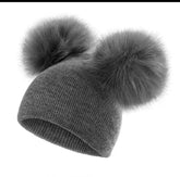 Wool Beanie with Pom Pom for baby and toddler  0-3 years.